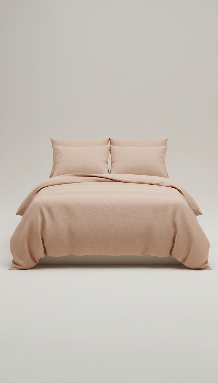Peach Blush Linen Bedding Set