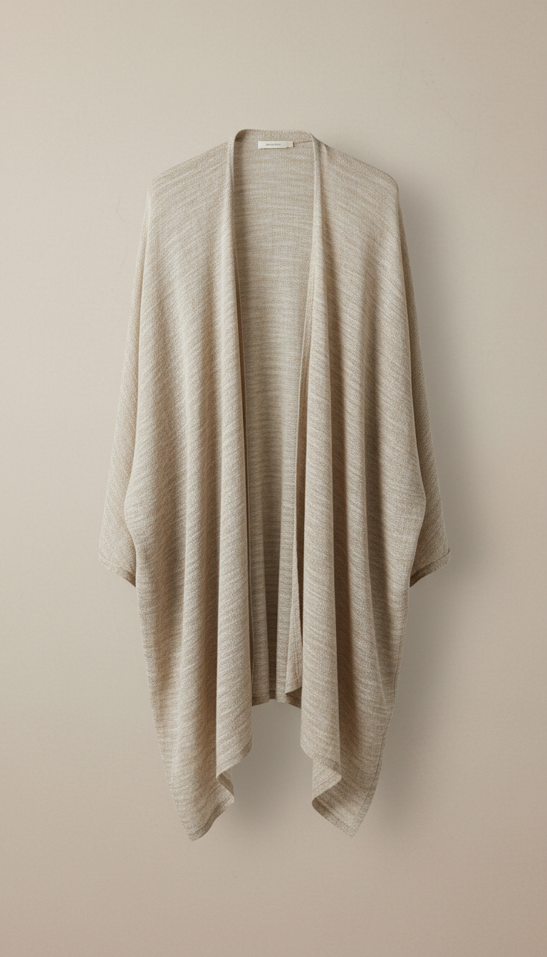 Sand Linen Draped Cardigan
